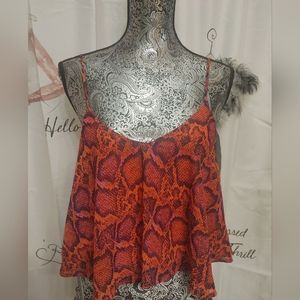 Show Me Your MuMu Orange Spaghetti Strap Charlie Top